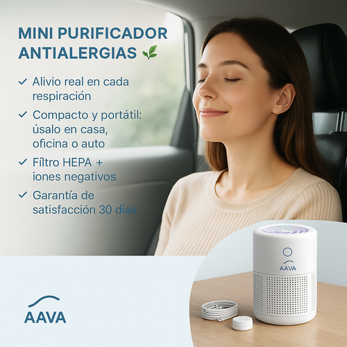 Mini Purificador AntiAlergias: Alivio real